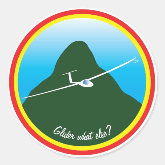 Glider - What else? Classic Round Sticker