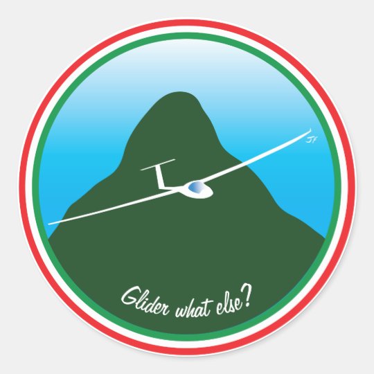 Glider - What else? Classic Round Sticker