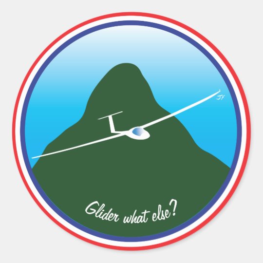 Glider - What else? Classic Round Sticker