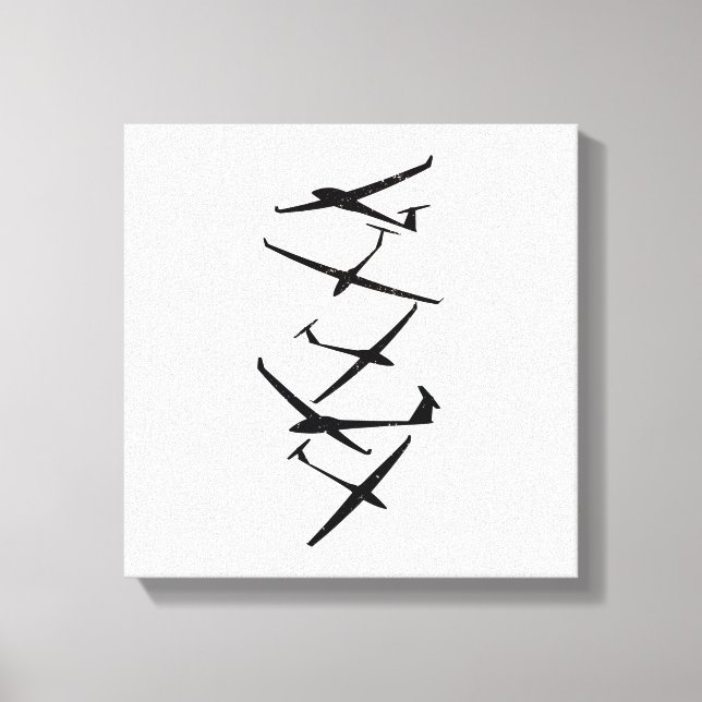 Gliders | Glider Pilot Thermals Soaring Soar Gifts Canvas Print (Front)