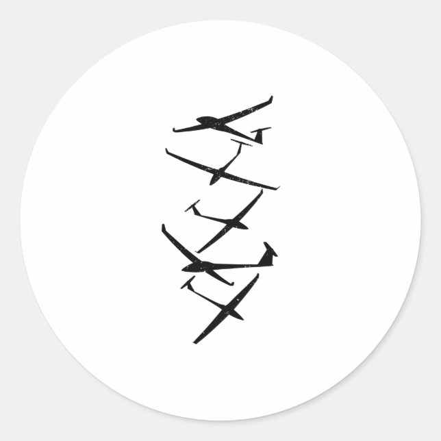 Gliders | Glider Pilot Thermals Soaring Soar Gifts Classic Round Sticker (Front)