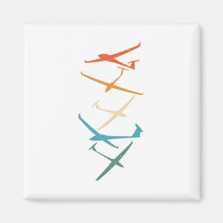 Gliders | Glider Pilot Thermals Soaring Soar Gifts Magnet