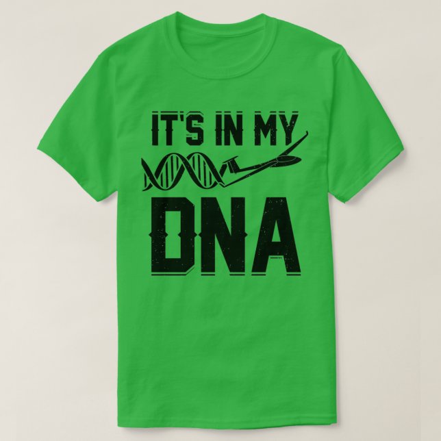 Gliding DNA Glider pilot soaring thermals pilot gi T-Shirt (Design Front)