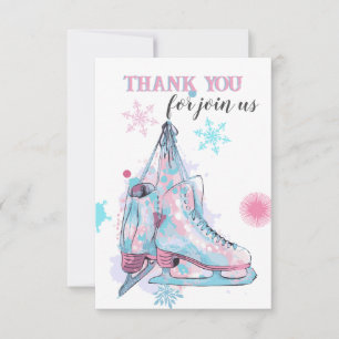 "Gliding into" birthday party thank you note Card