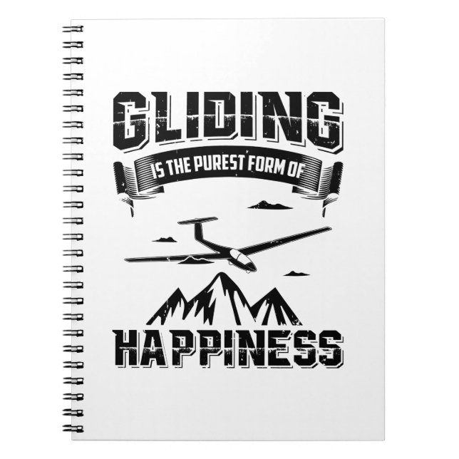 Gliding Pilots | Thermals Gliders Glide Gift Ideas Notebook (Front)