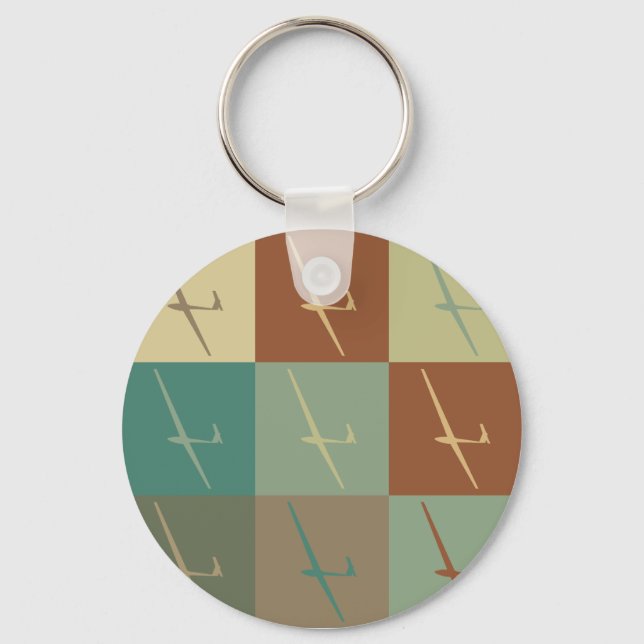 Gliding Pop Art Keychain (Front)
