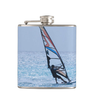 Gliding Windsurfer Hip Flask