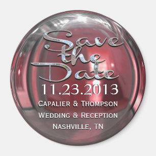 Glimmer Petal Save the Date  Magnet