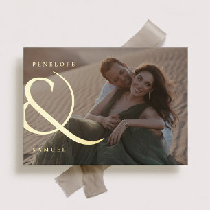 Glimmering Ampersand Wedding Save the Date