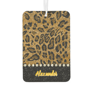 Glimmering animal print with sparkling accents air freshener