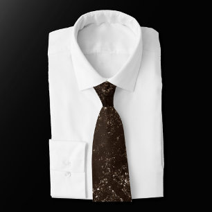 Glimmery Bronze Damask Gorgeous Brown Grunge Tie