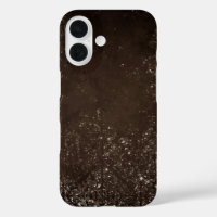 Glimmery Bronze Grunge | Rich Brown Glam Damask