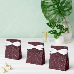 Glimmery Wine Grunge   Sangria Bordeaux Damask Favor Box