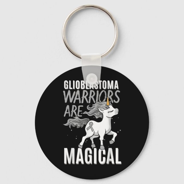 Glioblastoma Multiforme Warrior Grade Iv Astrocyto Keychain (Front)