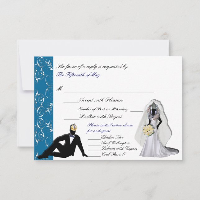 Glisser sur mesure Imperiales Mariage RSVP avec En (Devant)