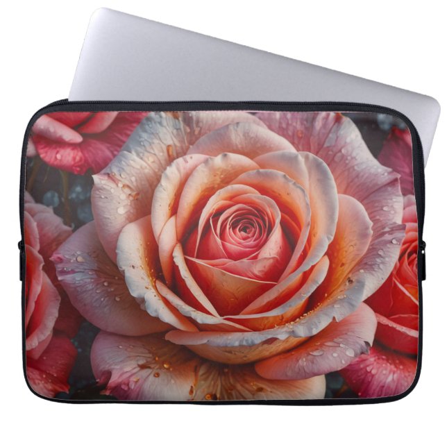 Glistening Rose Laptop Sleeve (Front)
