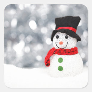 Glistening Snowman Sticker