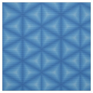 Glitch2 3D printed triangles blue tile fabrics Fabric