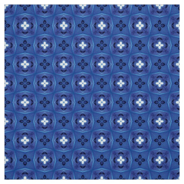 Glitch2 Blanc Bleu Mobilier Tissu (Échantillon)