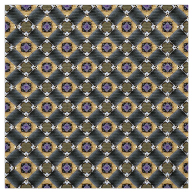 Glitch2 Blue Grey Fabric (Swatch)