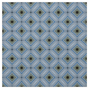 Glitch2 Blue Style Design Tile Pattern Fabric