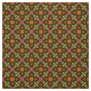 Glitch2 Brown Green Quilting crafts Fabric