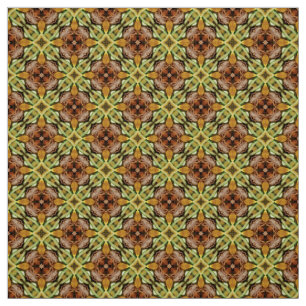Glitch2 Brown Yellow Quilting crafts Fabric