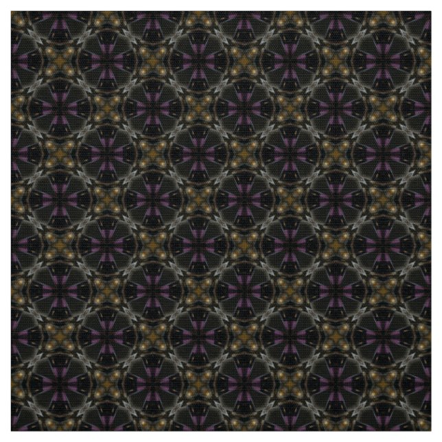 Glitch2 Dark grey brown tile Fabric (Swatch)