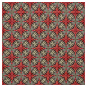 Glitch2 Deep Crimson Red pattern fabric