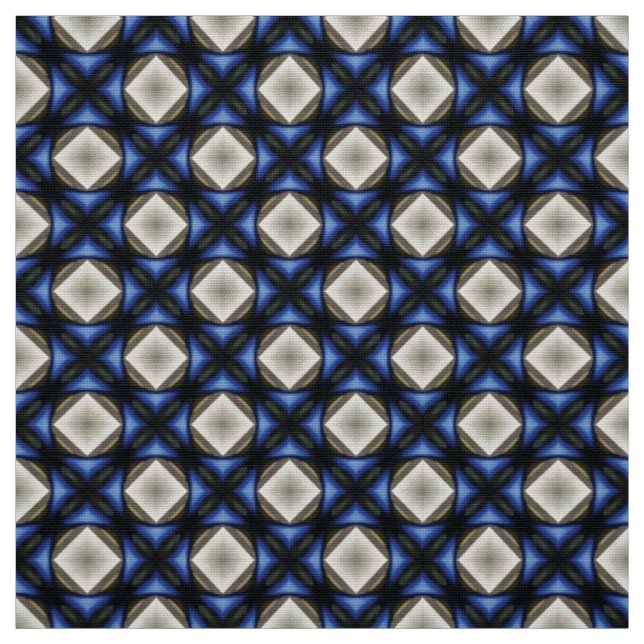 Glitch2 diamonds of steel blue fabric (Swatch)