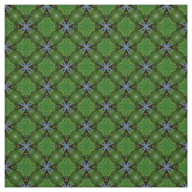 Glitch2 Green Dark Cyan pattern fabric (Swatch)