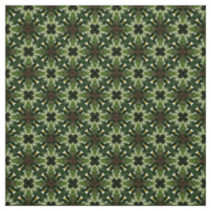 Glitch2 Green Smoke Brown pattern fabric