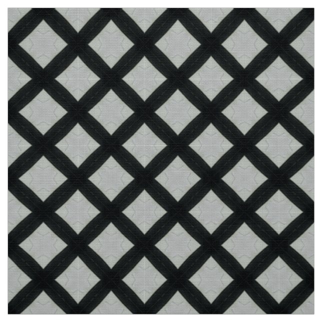 Glitch2 Light Grey Dark Blue Tiles Fabric (Swatch)
