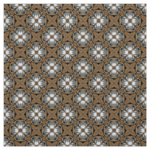 Glitch2 Olive White tile pattern fabric