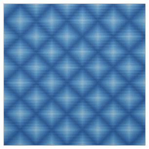 Glitch2 Printed Diamond Blue Pattern Fabric