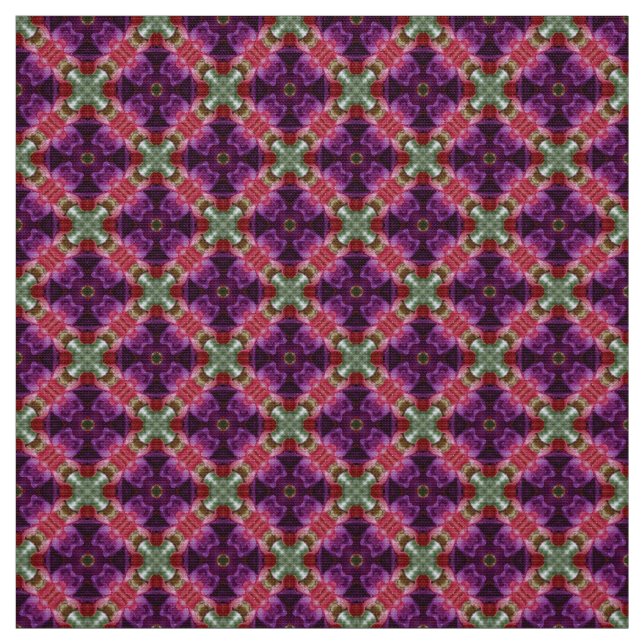 Glitch2 Purple and green Detailed pattern fabric (Swatch)