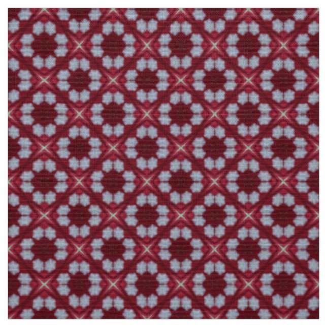 Glitch2 Red Blue Furniture Fabric (Swatch)