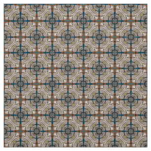 Glitch2 Teal Brown furniture fabric