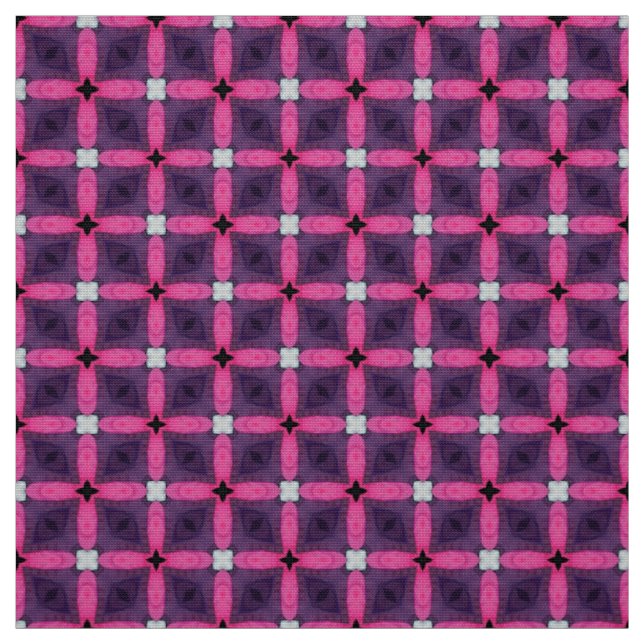 Glitch2 Tissu en polyester bleu et violet (Échantillon)