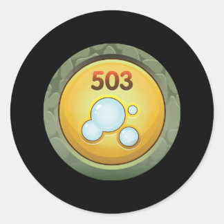 Glitch: achievement better bubble farmer classic round sticker