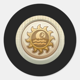 Glitch: achievement first grendaline emblem classic round sticker