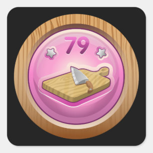 Glitch Achievement silver cleaver award Square Sticker