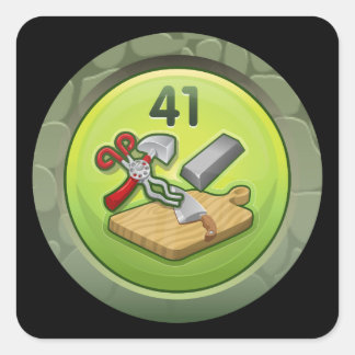 Glitch Achievement toolwright Square Sticker