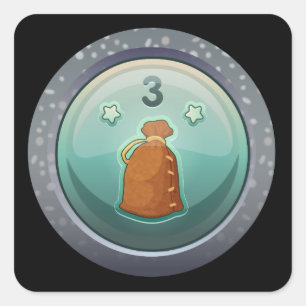 Glitch Achievement trader Square Sticker