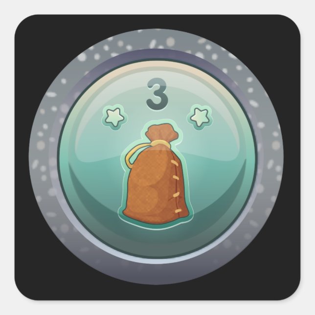 Glitch Achievement trader Square Sticker (Front)