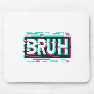 Glitch Aesthetic Gamer Bruh Meme Boys Mens Funny S Mouse Pad