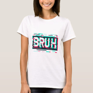 Glitch Aesthetic Gamer Bruh Meme Boys Mens Funny S T-Shirt