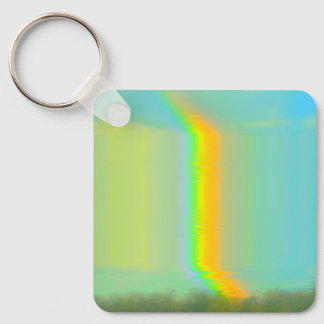 Glitch Aesthetic Rainbow Dream Keychain
