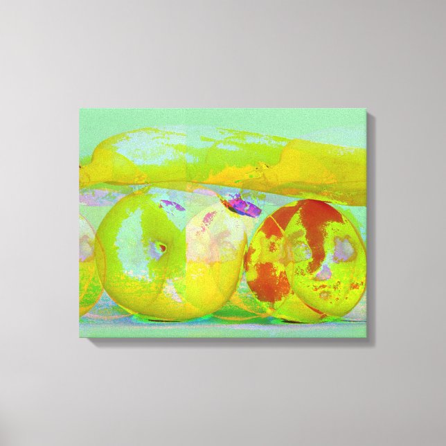glitch art on fruits and vegetables canvas print (Front)