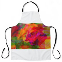Glitch art  rose on apron